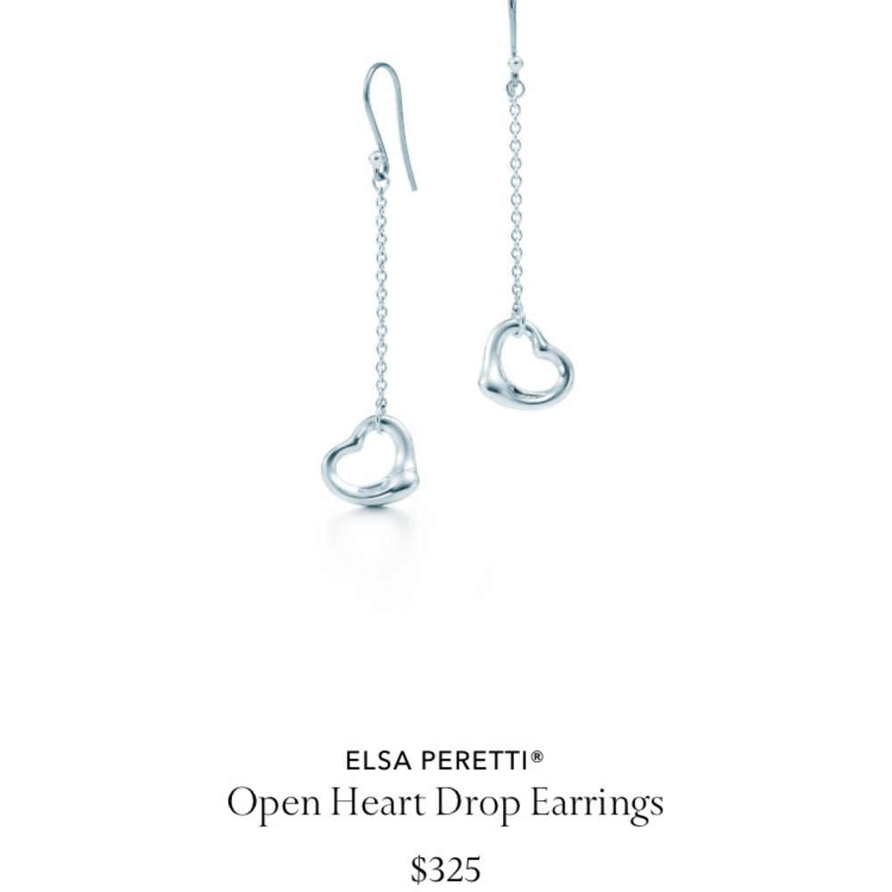 Tiffany & Co. Open Heart Drop Earrings